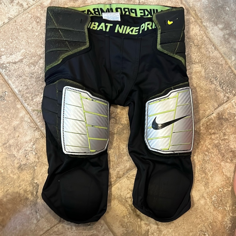 Nike Kids' Padded Football Pants - Black and Silver